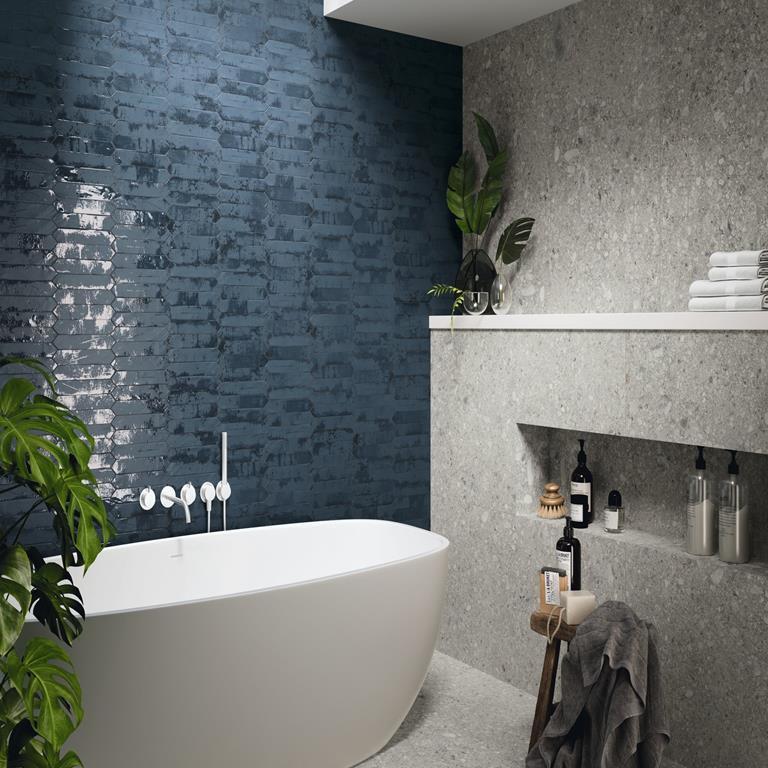 blue bathroom wall tiles