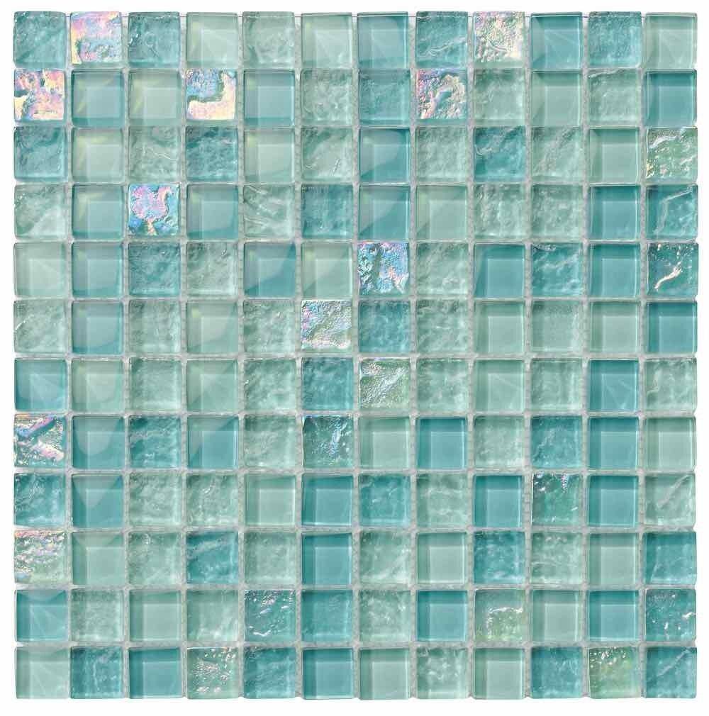 Glass Pool Mosaic Tile Sea Foam Blend 1 x 1 Questions & Answers