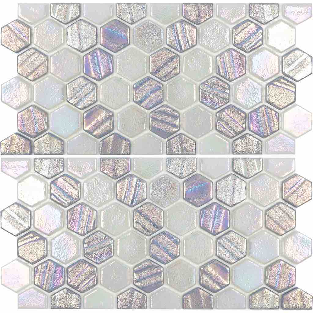 Is this tile suitable for a shower floor? Recycled hex iridescent glass in silver