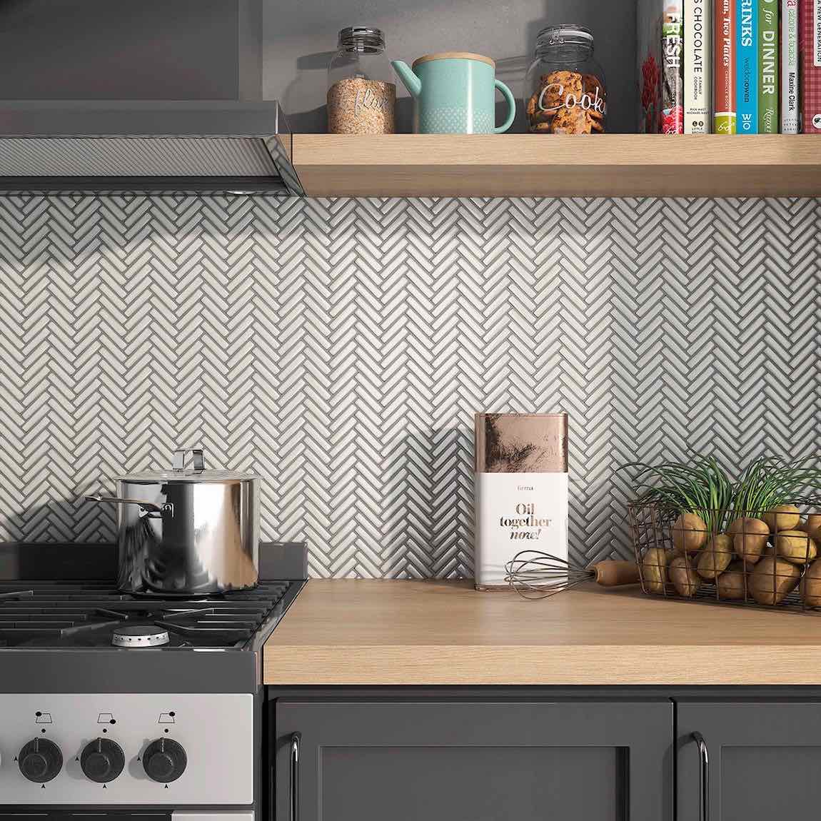 What grout color is used in the picture?