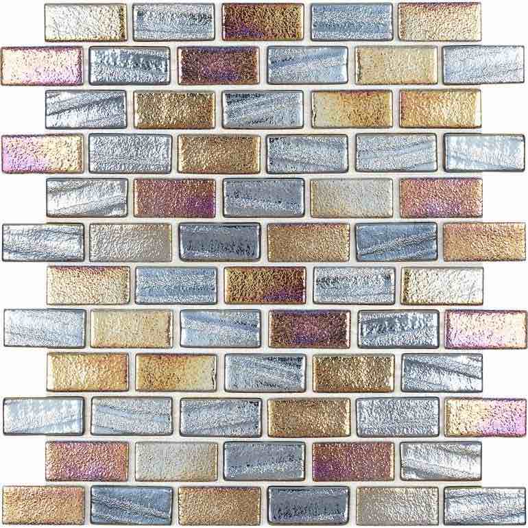 Recycled Brick Iridescent Glass Tile Black Questions & Answers