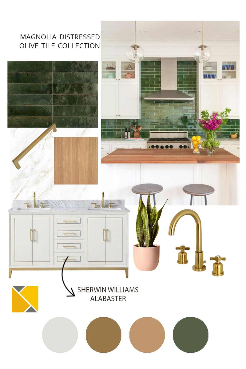 Mood Board: Magnolia Distressed Olive Tile