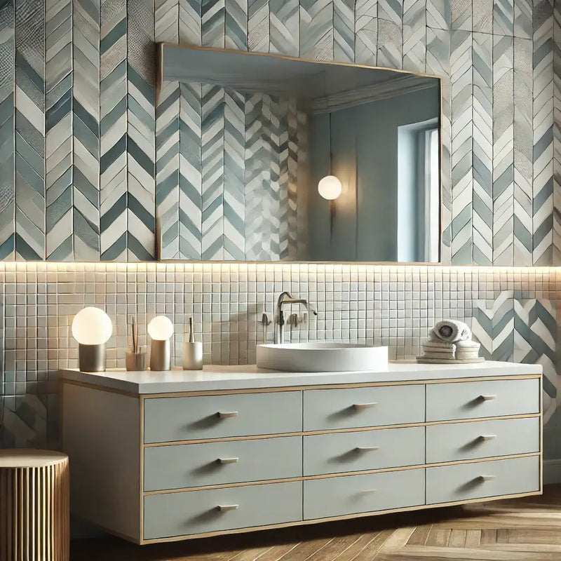 25 Trendy Bathroom Vanity Backsplash Ideas 