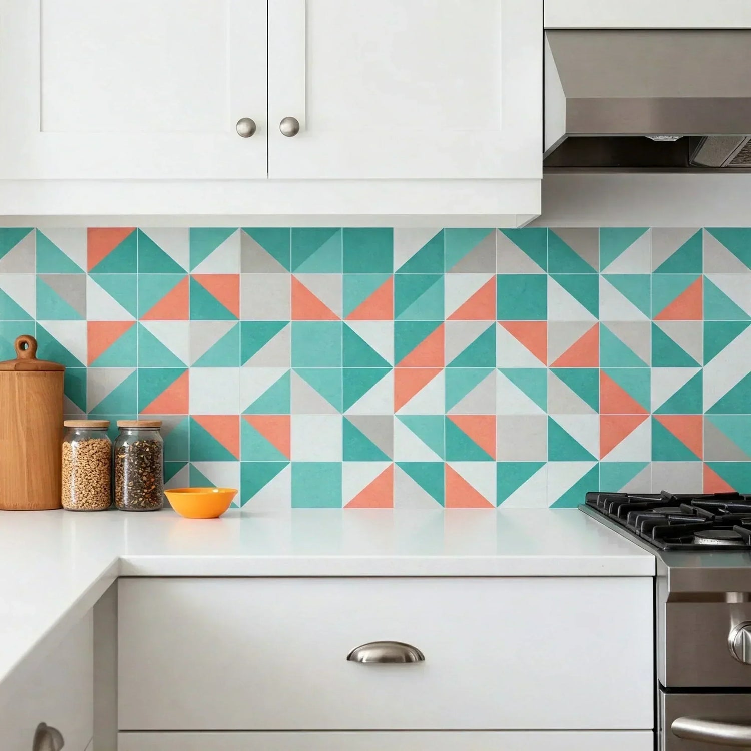 Easy DIY Backsplash Tile Peel and Stick