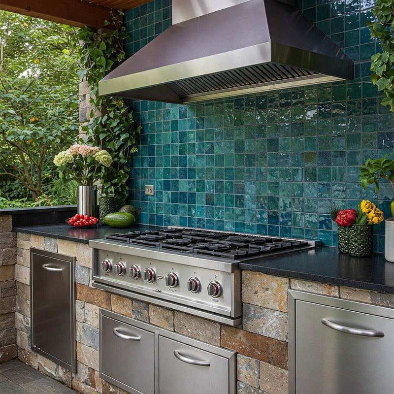 15 Durable & Stylish Outdoor Kitchen Backsplash Ideas to Enhance Your Cooking Area