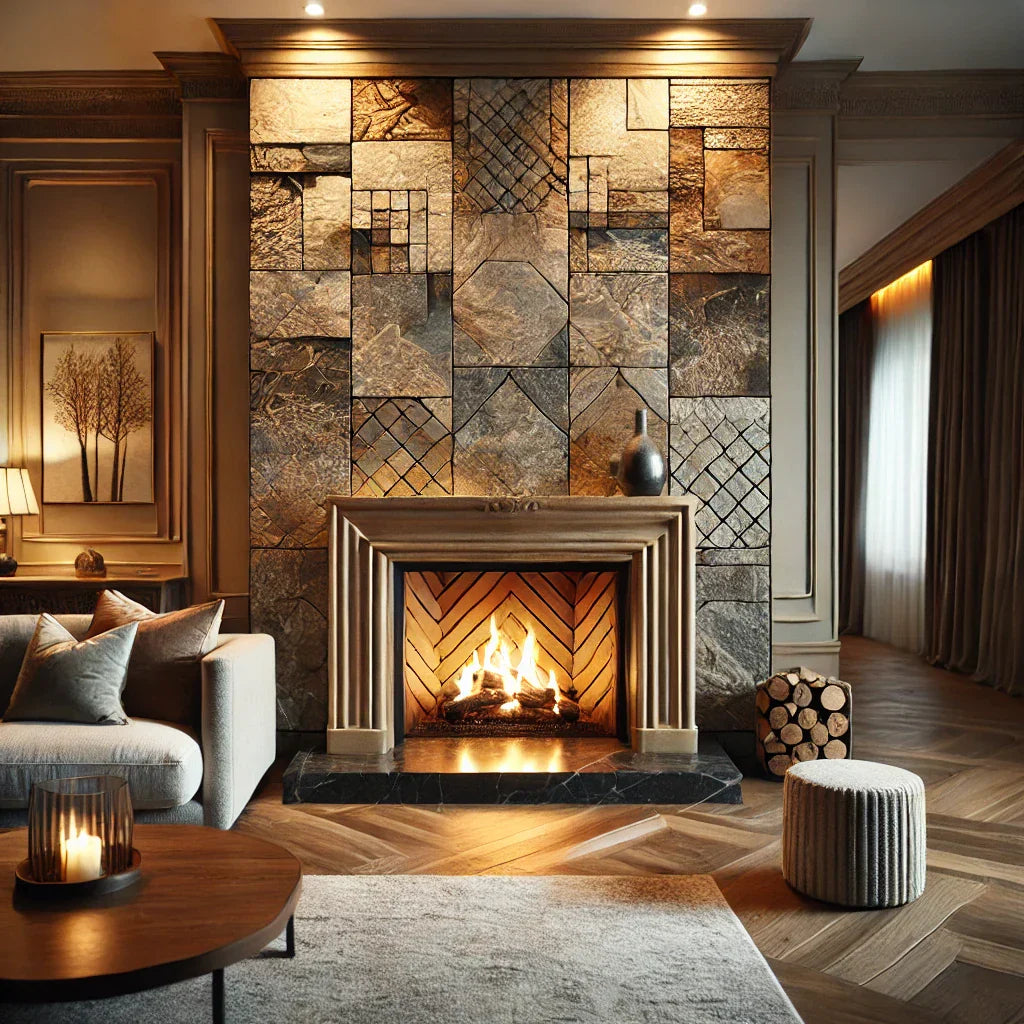 Stone Tile Fireplace Designs You’ll Love