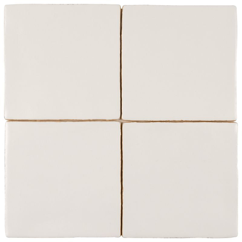 Satin Ceramic Field Tile Oatmeal 5x5