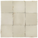 Zellige Heritage Ceramic Distressed Wall Tile Sand 4x4 for kitchen backsplash