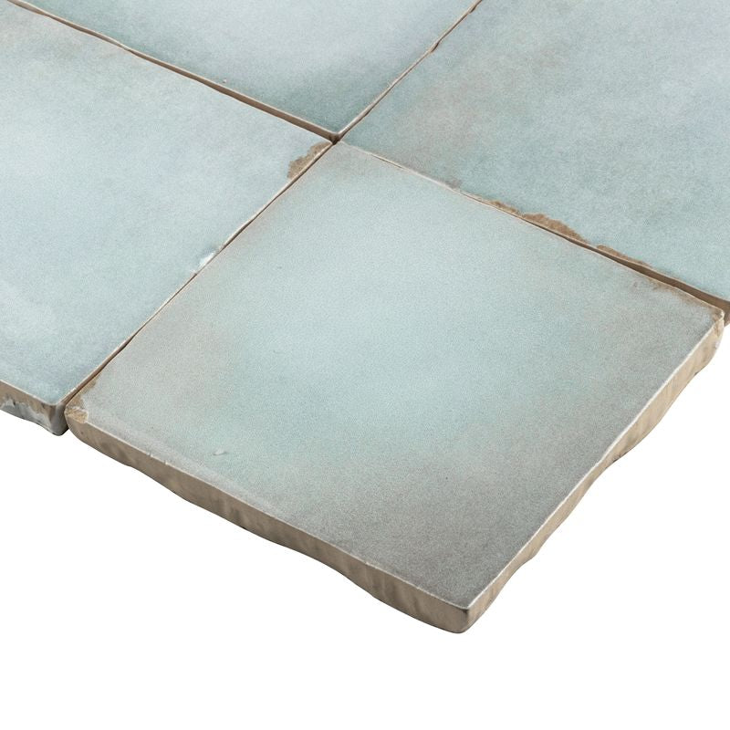 Zellige Heritage Ceramic Tile Vintage Aqua 4x4