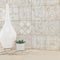 Zellige Heritage Ceramic Distressed Wall Tile Sand Mix 4x4 featured on a bathroom backsplash