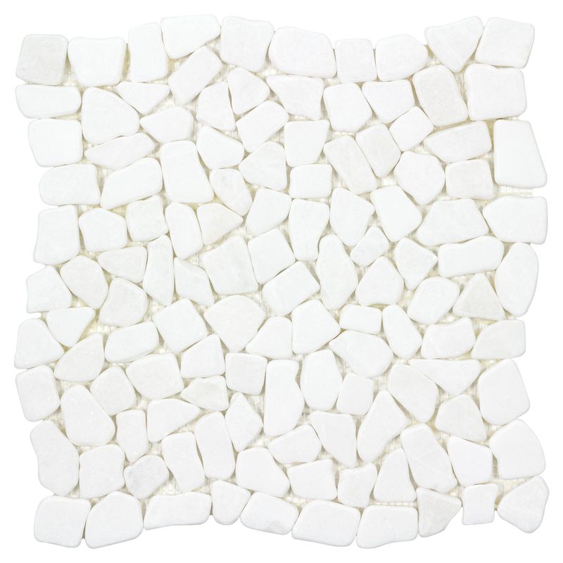 Fragment Stone Mosaic Tile White for Kitchen and Bathrooms