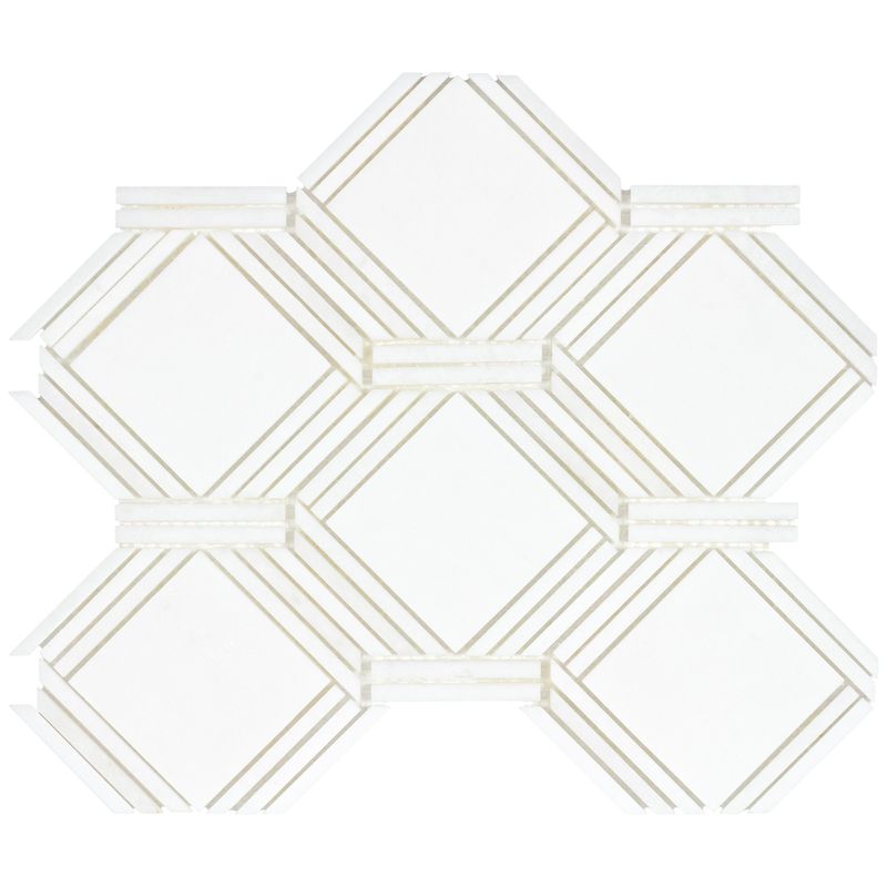 Monarch Stone Mosaic Tile White