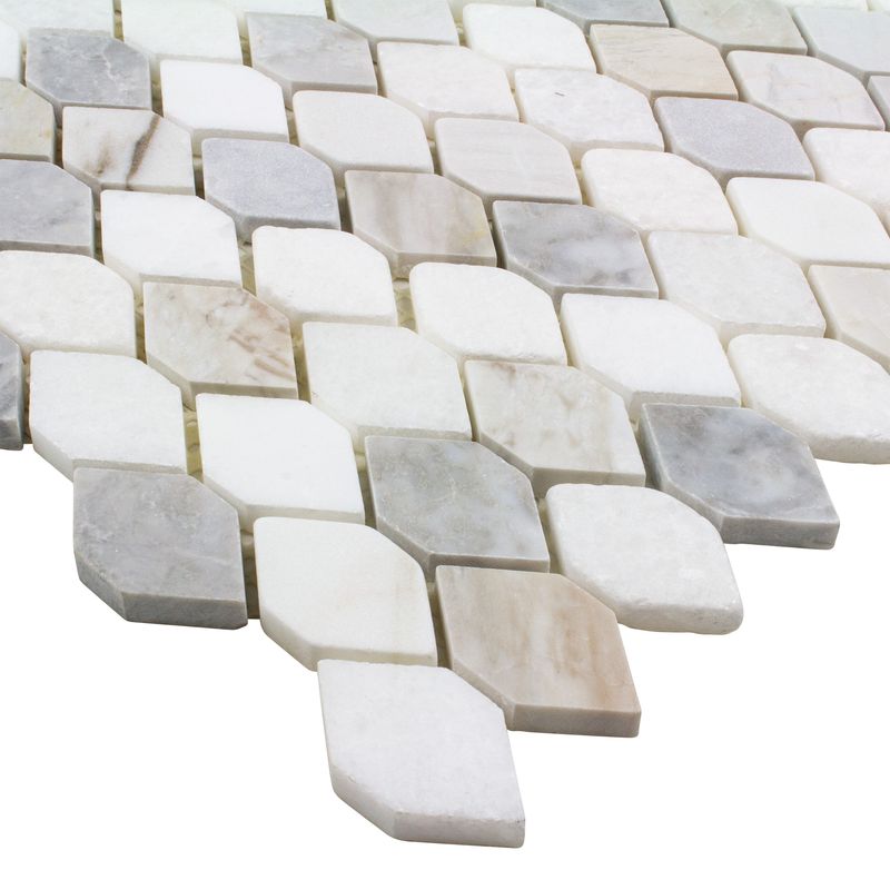 Perspective Natural Blend Stone Mosaic Tile for shower floor and walls