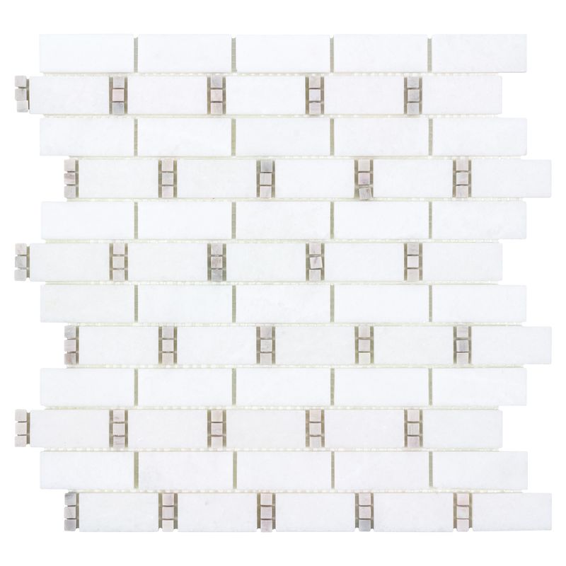 Subway Dots Stone Mosaic Tile Beige