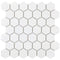 Urbana Hex White Matte Porcelain Mosaic Tile for bathroom and showers, floors and walls