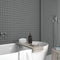 Urbana 2x2 Grey Matte Porcelain Mosaic Tile featured on a shower