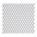 Urbana Penny White Glossy Porcelain Mosaic Tile for kitchen and bathroom