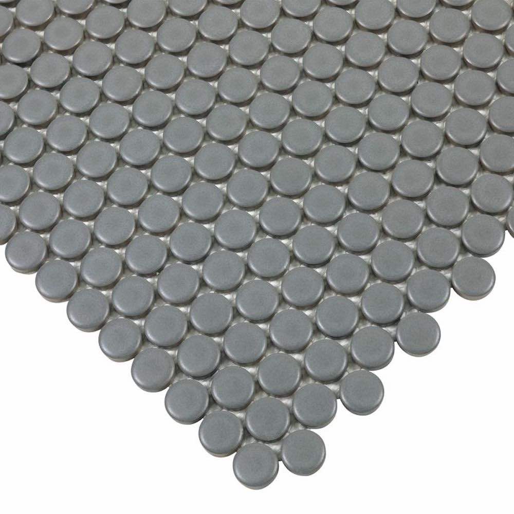 Urbana Penny Grey Matte Porcelain Mosaic Tile