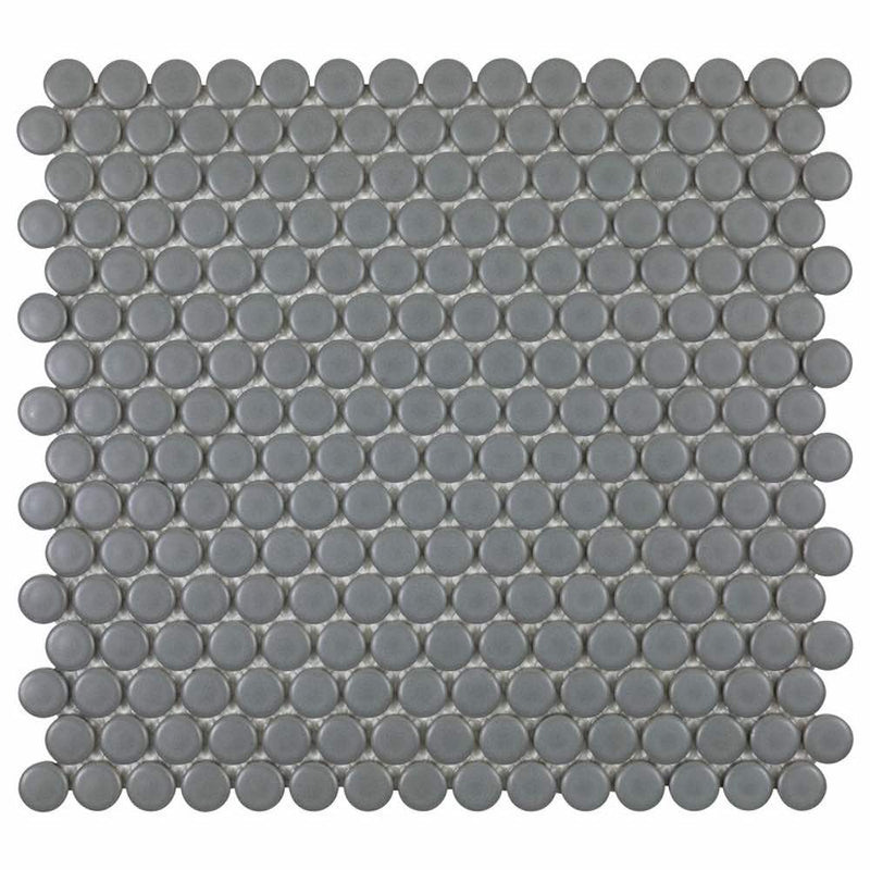 Urbana Penny Grey Matte Porcelain Mosaic Tile for bathroom and showers