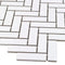 Urbana Herringbone White Glossy Porcelain Tile for bathroom and shower walls