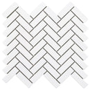 Urbana Herringbone White Glossy Porcelain Tile for kitchen backsplash