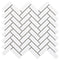 Urbana Herringbone White Glossy Porcelain Tile for kitchen backsplash