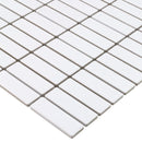 Urbana Stacked White Glossy Porcelain Mosaic Tile for bathroom and shower walls