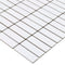 Urbana Stacked White Glossy Porcelain Mosaic Tile for bathroom and shower walls