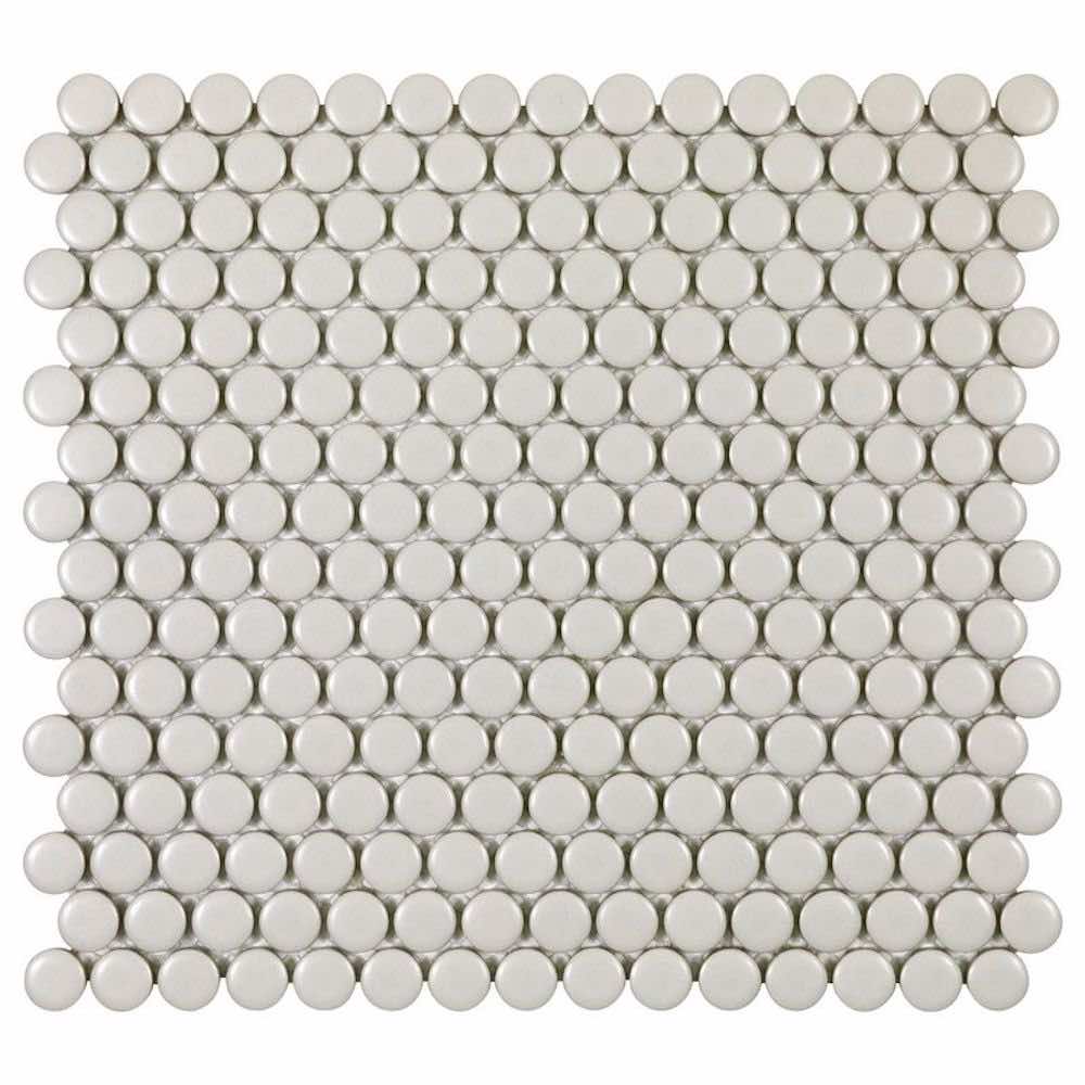 Urbana Penny Taupe Matte Porcelain Mosaic Tile