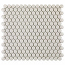 Urbana Penny Taupe Matte Porcelain Mosaic Tile for bathroom floor and walls