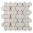 Urbana Hex Taupe Matte Porcelain Mosaic Tile for bathroom floors and walls