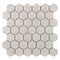 Urbana Hex Taupe Matte Porcelain Mosaic Tile for bathroom floors and walls