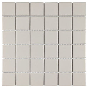 Urbana 2x2 Pearl Matte Porcelain Mosaic Tile for bathroom and shower floors