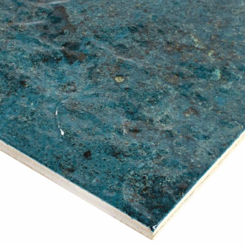 Turquoise Waves Porcelain Pool Tile 6x6 for waterlines