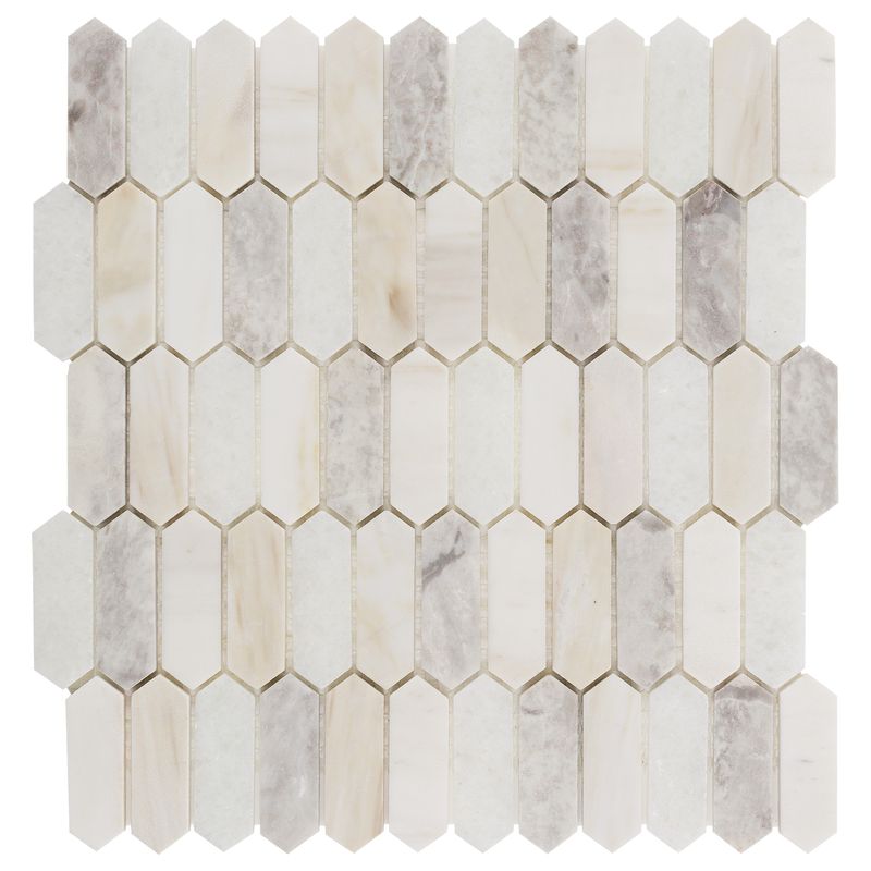 Picket Stone Mosaic Tile Natural Blend