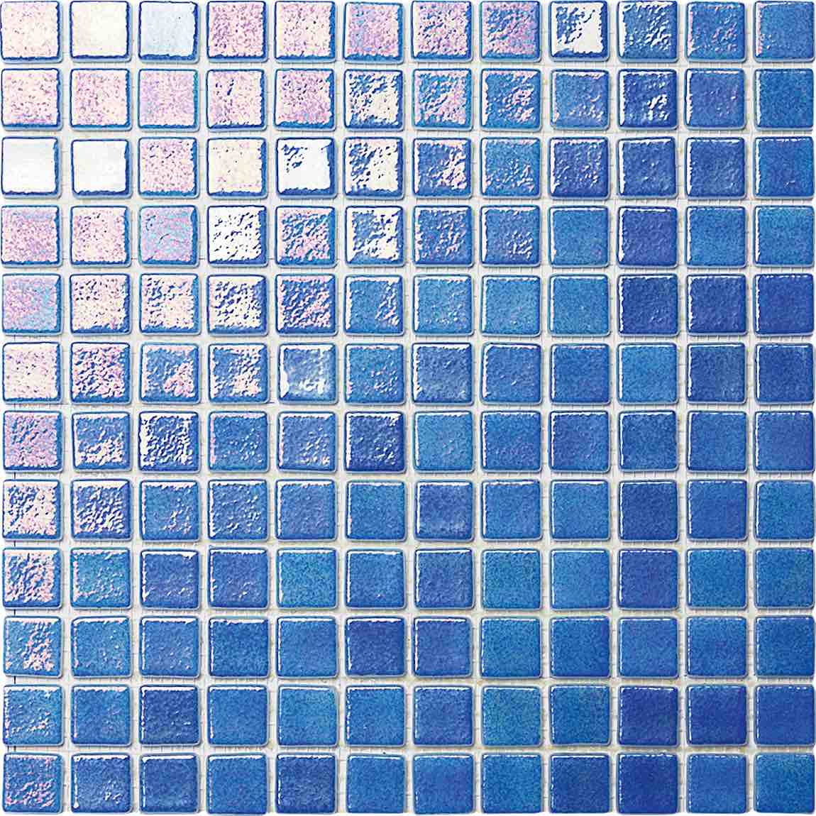 Iridescent Recycled Glass Tile Blue