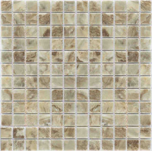 Preserve Recycled Glass Mosaic Tile Guinea 1x1 for pools, spas, bathrooms, and showers