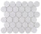 Recycled Glass Tile White Rounded 2-inch for kitchen backsplash, bathroom, shower, floors, and walls