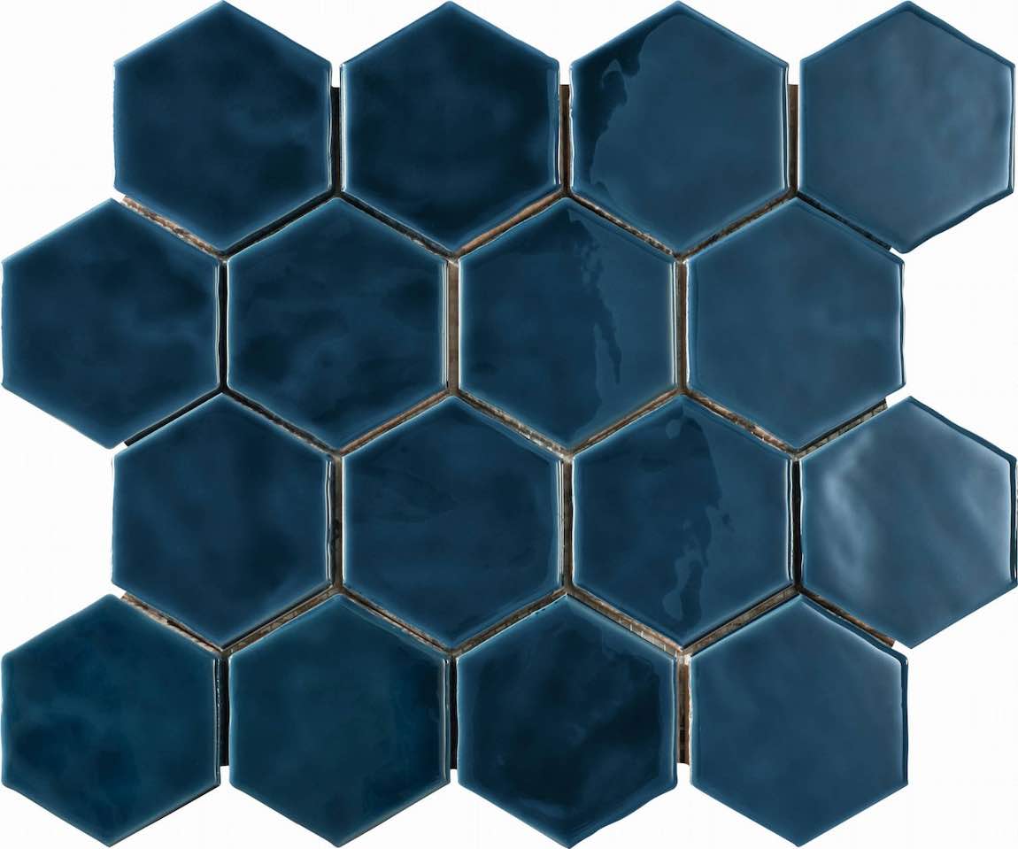 ColorClay Hexagon Tile Twilight Glossy 11x13