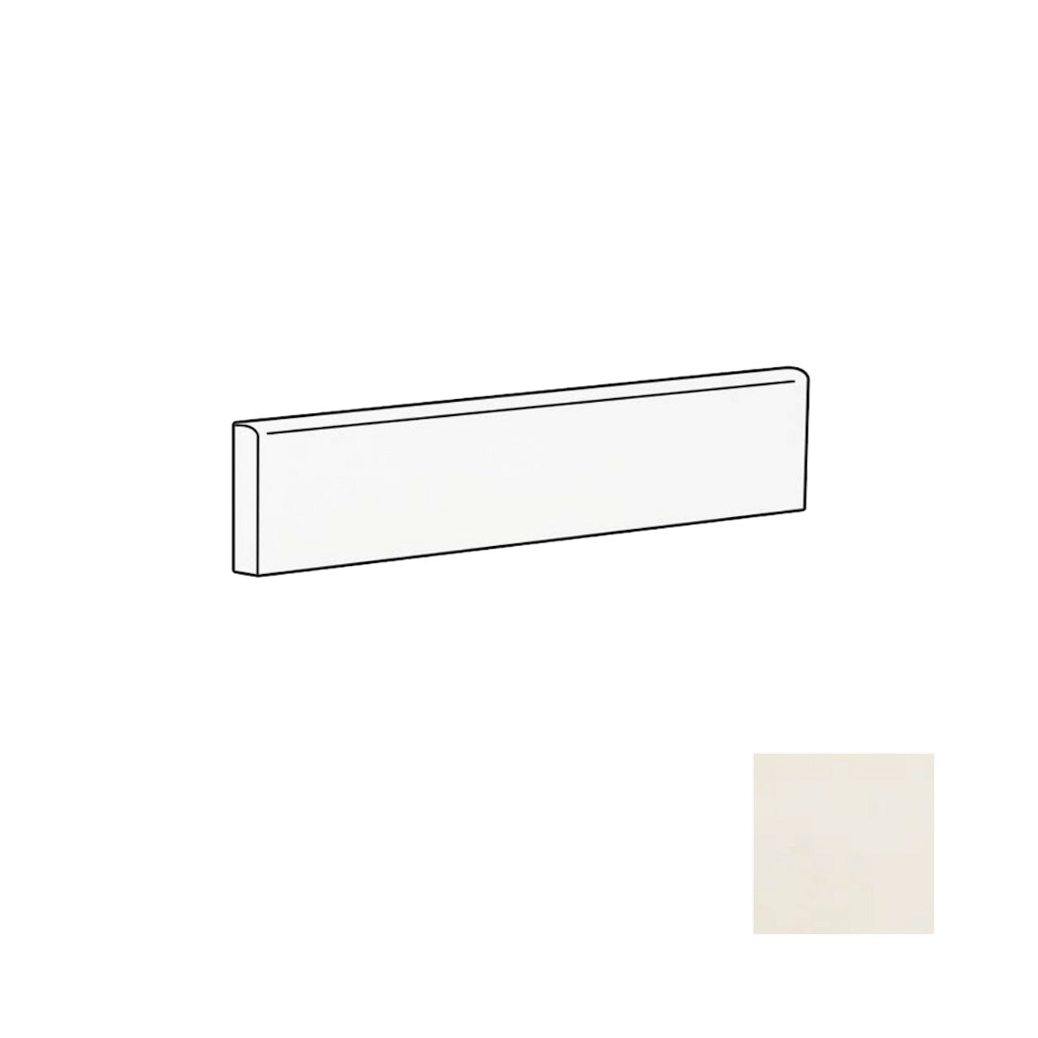 Bullnose Tile Renaissance Biscuit 3x10 Glossy