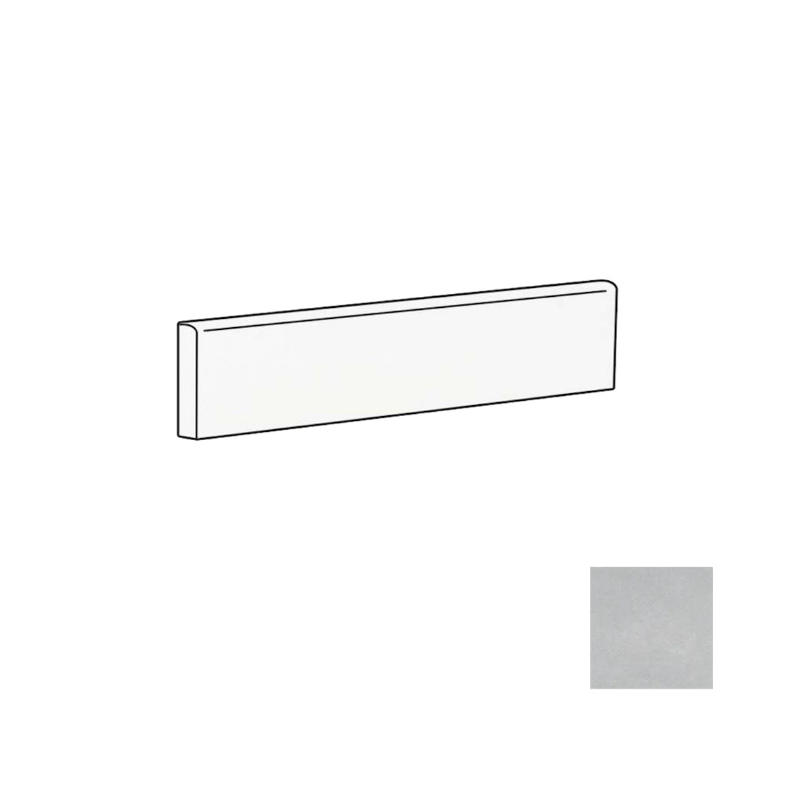 Bullnose Tile Renaissance Gray 3x10 Glossy