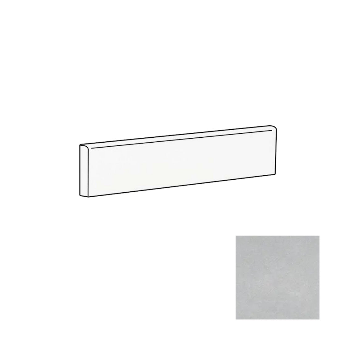 Bullnose Tile Renaissance Gray 3x10 Matte