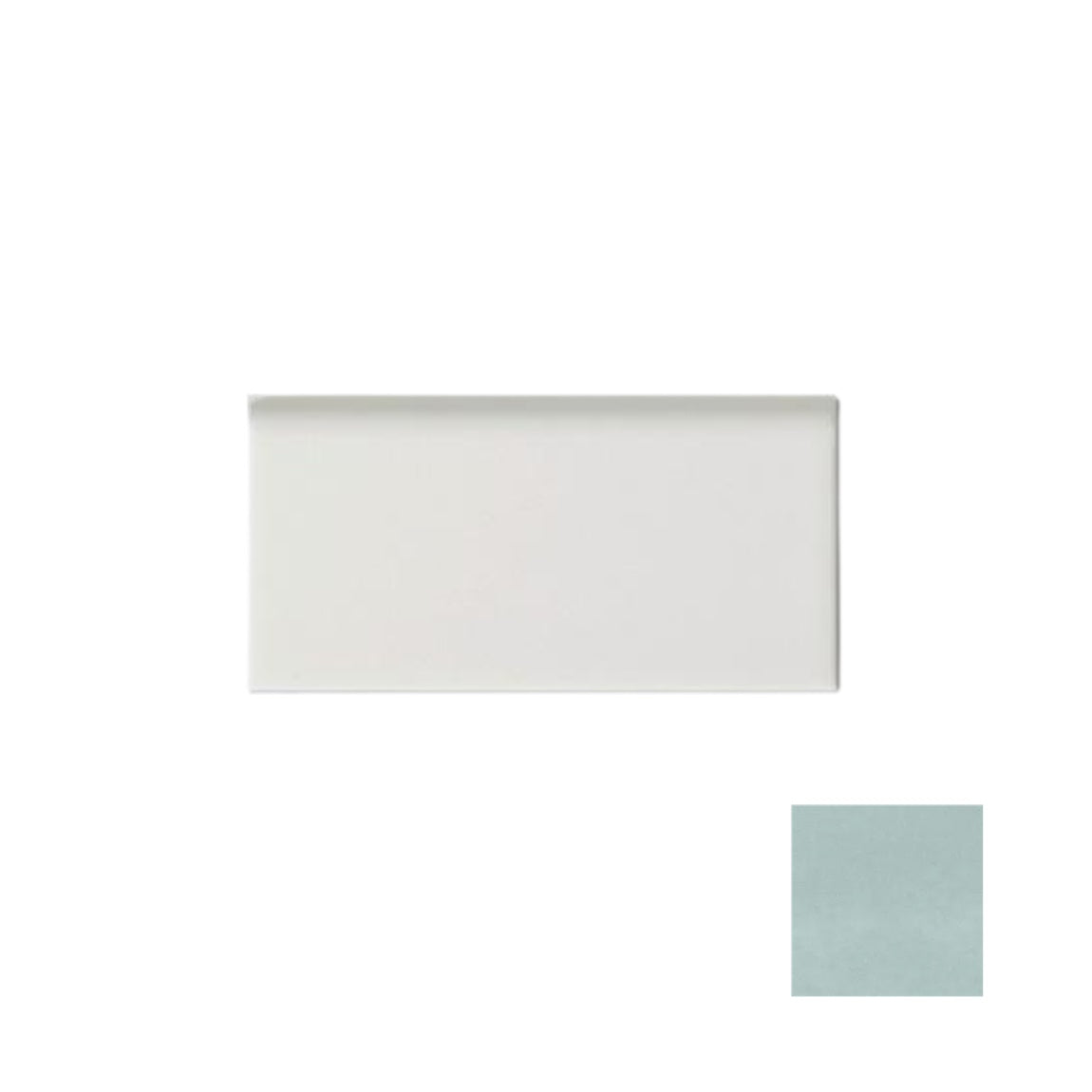 Bullnose Tile Renaissance Aqua 3x6 Glossy