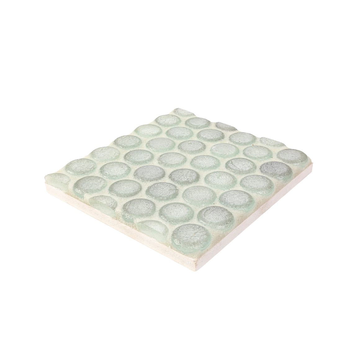 Fluid Stream Gray Penny Recycled Glass Tile