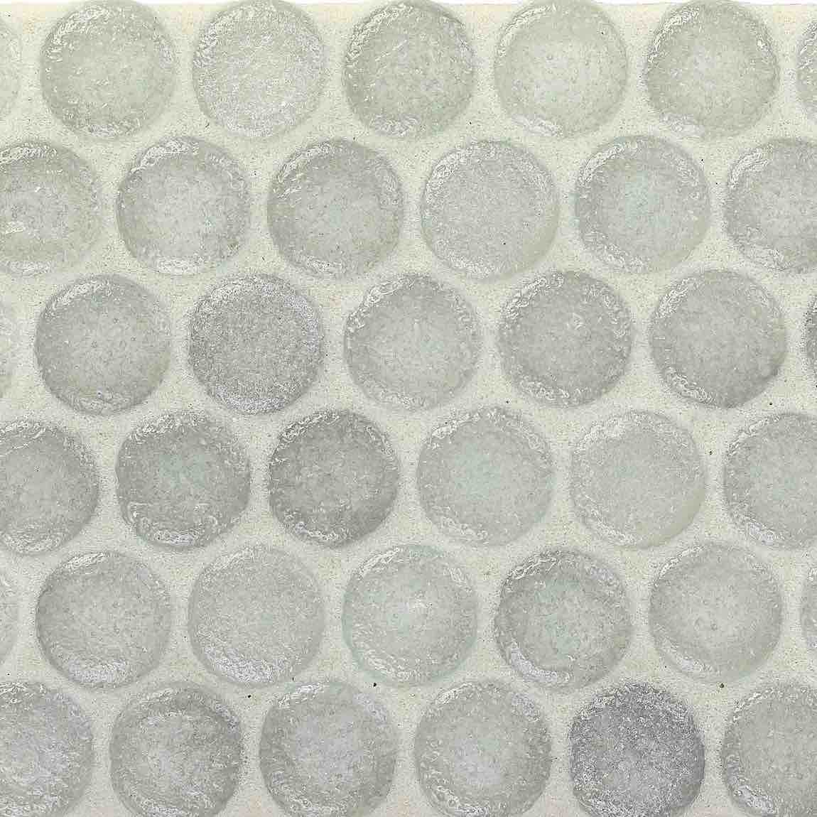 Fluid Stream Gray Penny Recycled Glass Tile