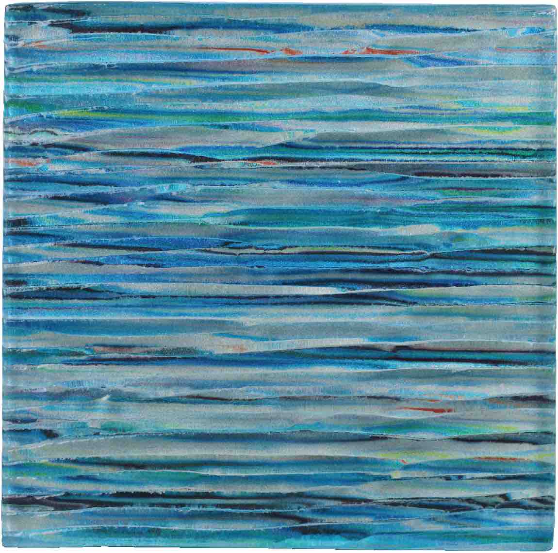 Glass Pool Tile Waves Acqua 6x6