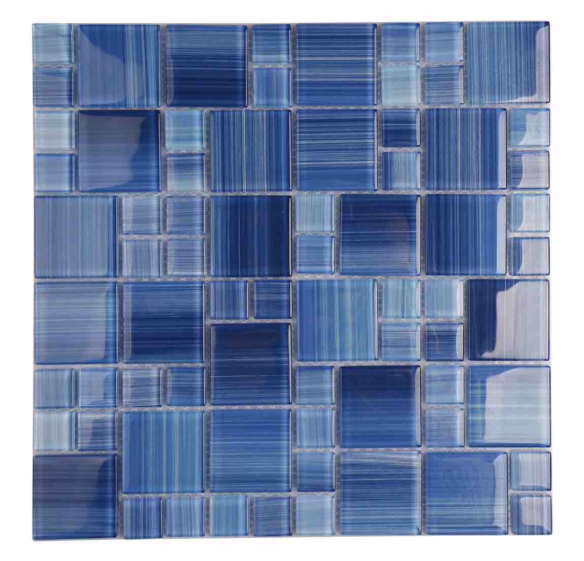 Glass Mosaic Tile Vista Blue Mix