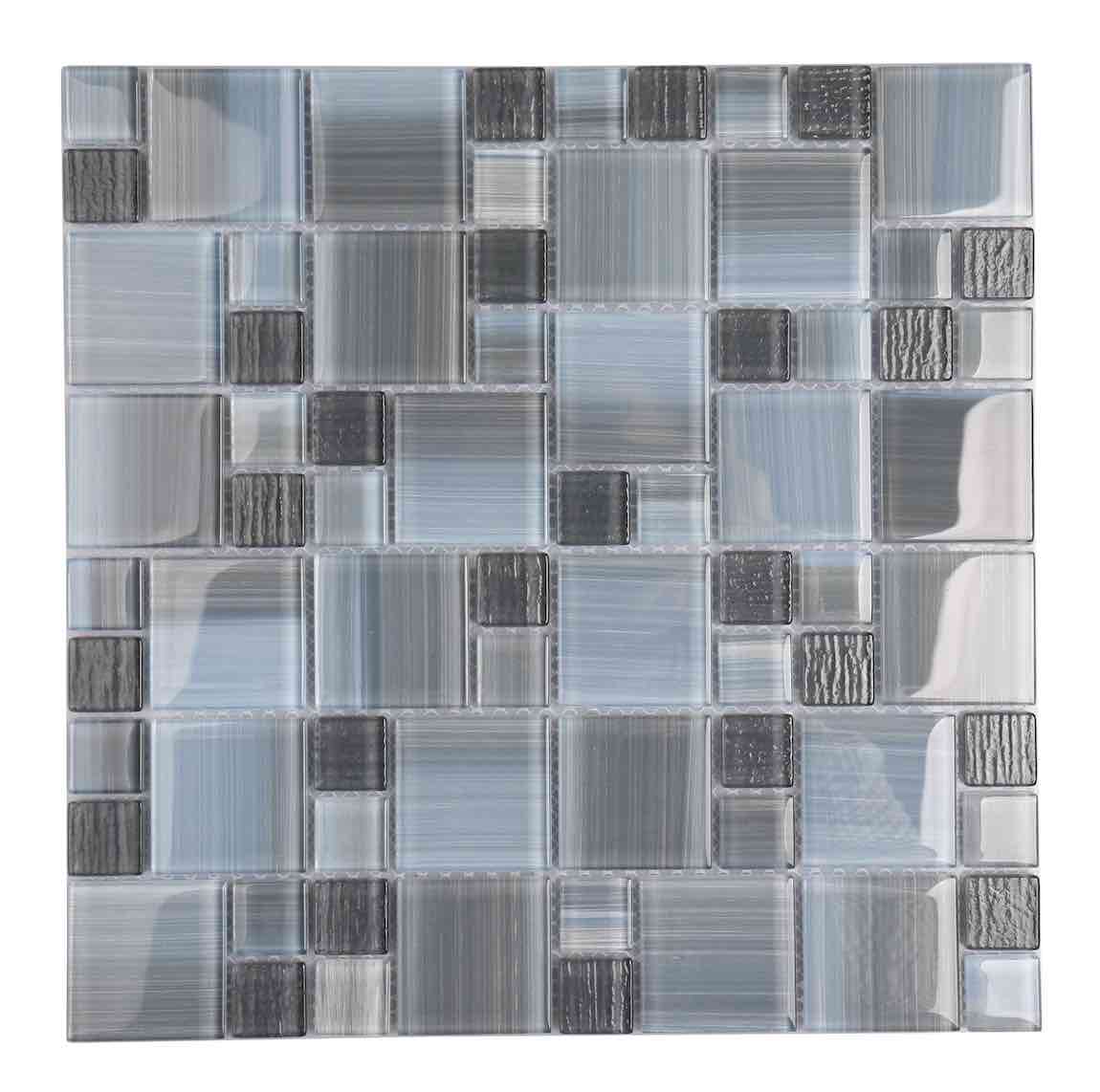 Glass Mosaic Tile Vista Blue Gray Mix