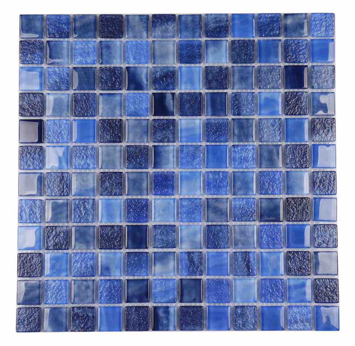 Sea Breeze Glass Tile Dark Blue 1x1 for Pools, Spas, and Bathrooms