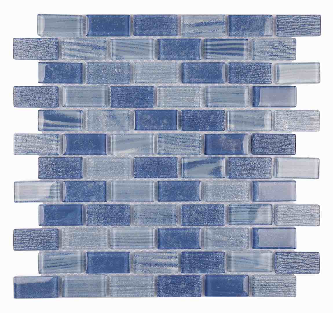 Motion Glass Mosaic Tile Marine 1x2